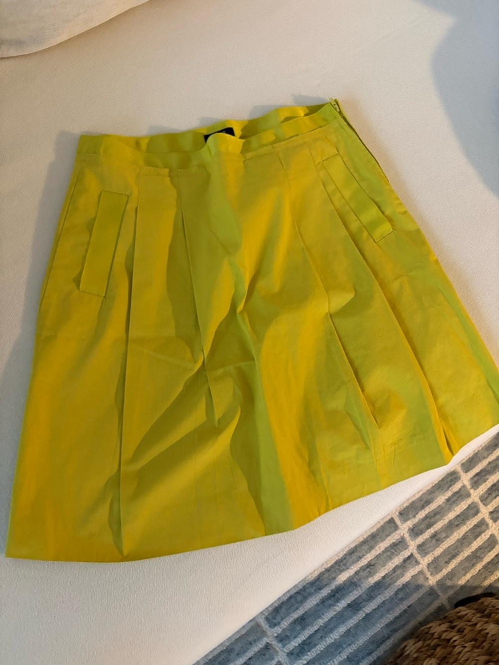Chartreuse/yellow colored all cotton J.Crew skirt size 6